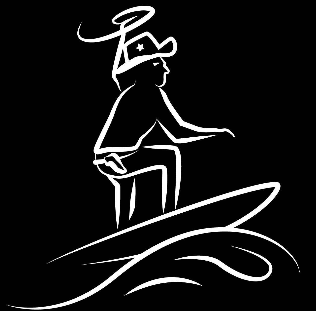 Surfing Cowboy logo